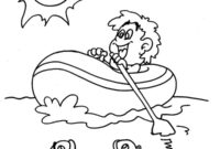Ausmalbild ruderboot