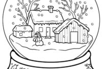 Ausmalbild schneekugel