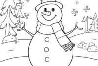 Ausmalbild schneemann auf schlittschuhen