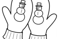 Ausmalbild schneemann handschuhe