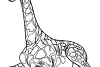 Ausmalbild sitzende giraffe