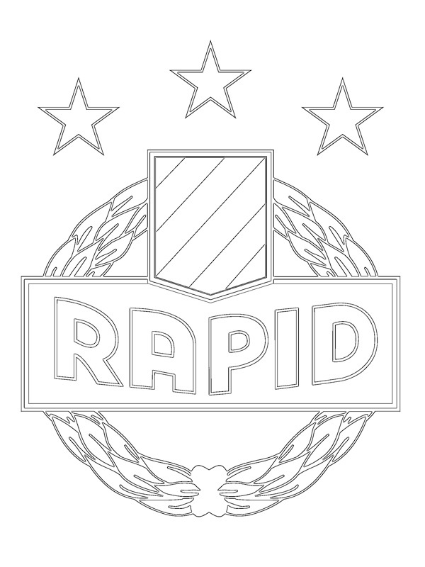 Ausmalbild sk rapid wien