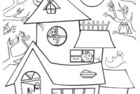 Ausmalbild spukhaus