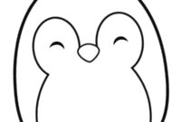 Ausmalbild squishmallows pinguin puff