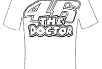 Ausmalbild t shirt valentino rossi 46 der doktor