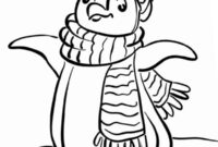 Ausmalbild tanzender pinguin