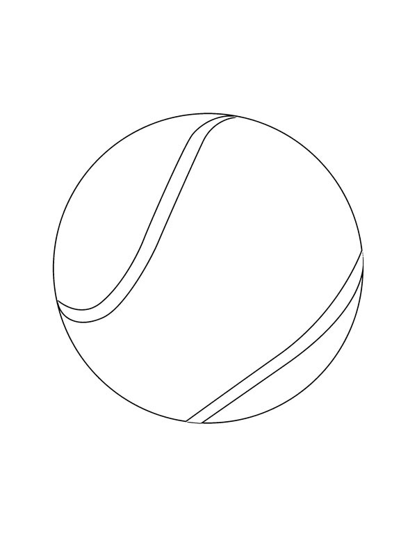 Ausmalbild tennisball