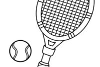 Ausmalbild tennisschlaeger