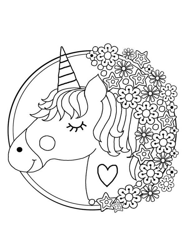 Ausmalbild unicorn