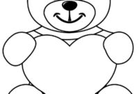 Ausmalbild valentinstag teddybaer