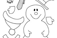 Ausmalbild verkleideter schneemann