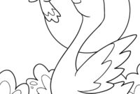 Ausmalbild vogel und schwan