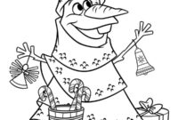 Ausmalbild weihnachtsbaum olaf