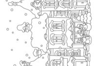 Ausmalbild weihnachtsdorf