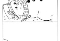 Ausmalbild weihnachtskarte schneemann
