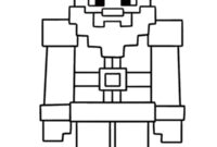 Ausmalbild weihnachtsmann minecraft