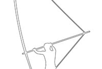 Ausmalbild windsurfen