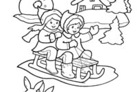 Ausmalbild winterspass